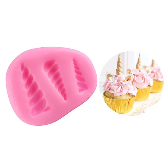 Silicone Mould Mini Unicorn Horns Cupcake Size Latorta