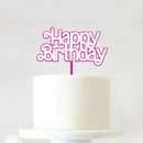 Cake Topper - Happy Birthday (Barbie Theme) - Acrylic Cake Topper