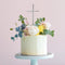 Cake Topper - Cross - Silver Fine - Metal Plated