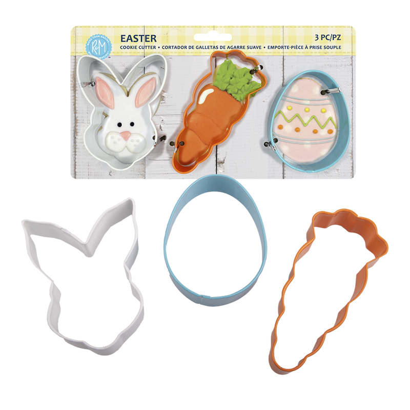 Cookie Cutter Set - Easter Rabbit, Carrot & Egg 3pc set