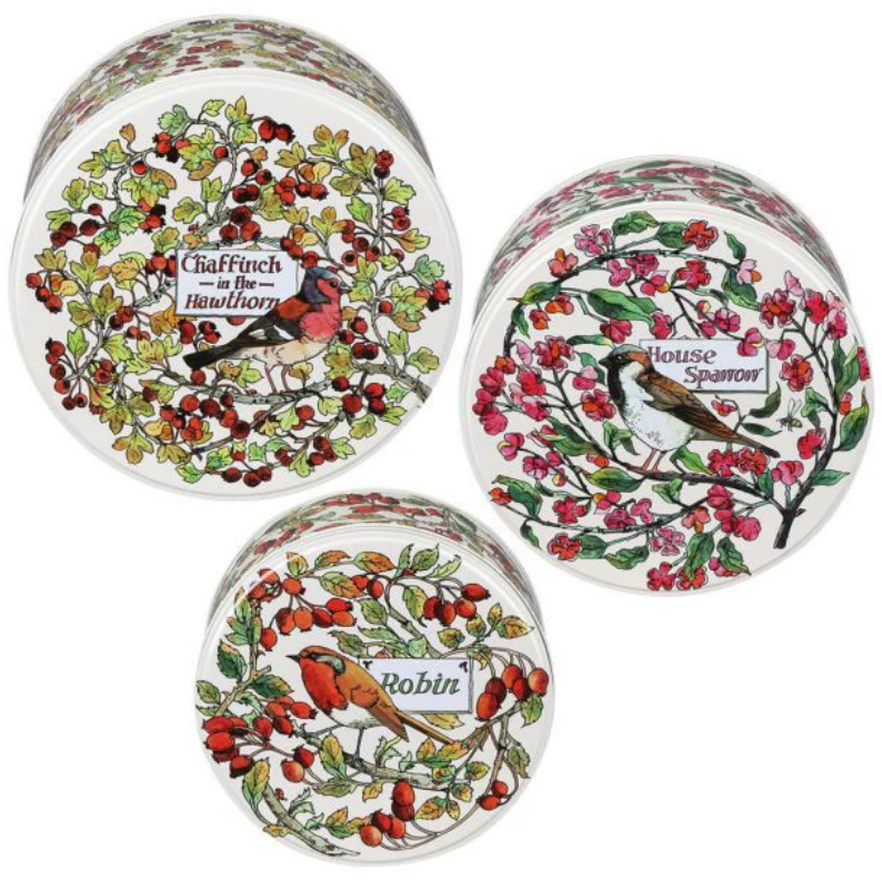 Cake Storage Tin - Birds in Hedgerow 22cm (Medium) Round - by Emma Bridgewater