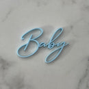 Cake Topper - Baby - Blue - Mini Cake Plaque / Topper / Badge