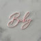 Cake Topper - Baby - Pink - Mini Cake Plaque / Topper / Badge