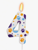 Candle - Bluey Paw Print Number Candle