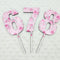 Cake Topper - Shabby Chic Pink Number Cake Topper - Wooden