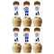 Cupcake Toppers - Soccer Blue Team 6pk - Laminated Cardstock Picks