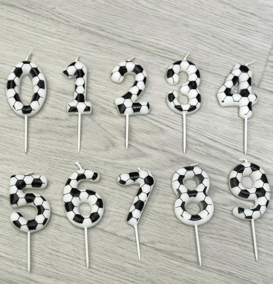 Candle - Soccer Print Number Candle