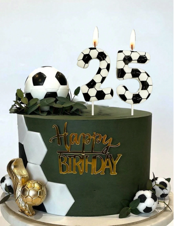 Candle - Soccer Print Number Candle