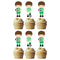 Cupcake Toppers - Soccer Green Team 6pk - Laminated Cardstock Picks