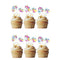 Cupcake Toppers - Unicorn 6pk - Laminated Cardstock Picks