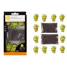 Sugar Decorations - Zombie Hand & Chocolate Sprinkles Kit (Halloween)