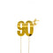 Cake Toppers - 90th - Gold Plated Metal