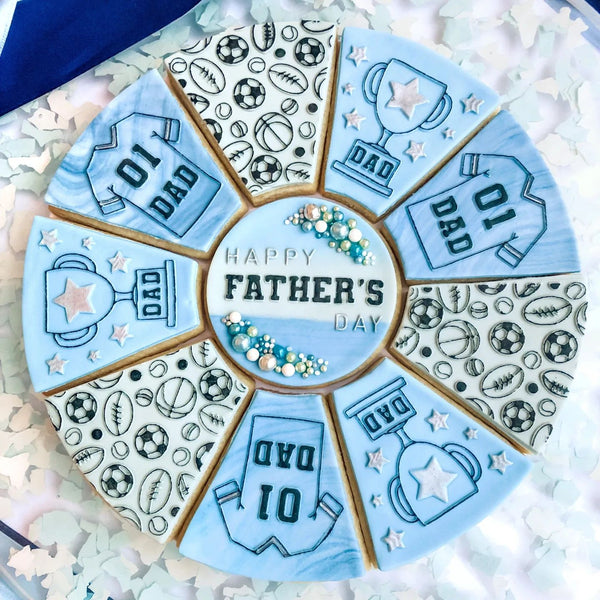 Fathers day moustache best dad Edible Icing Wafer cupcake Topper Decorations