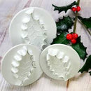 Plunger Cutters - Holly Leaf (Single) - 3 pc Set