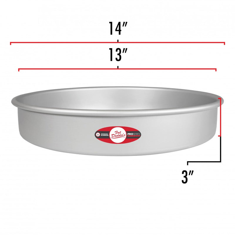 Choice 3 Deep Round Straight Sided Aluminum Cake Pan Set - 6, 8, 10,  12, and 14