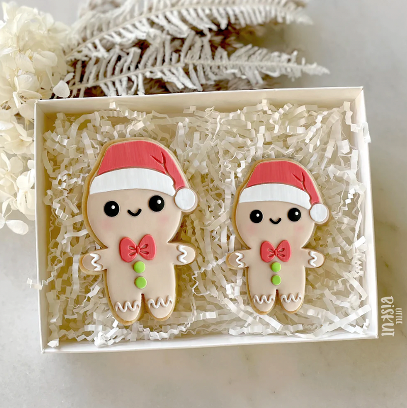 Embosser and Cutter Set - Gingerbread Boy (small & large) - by Little Biskut