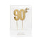 Cake Toppers - 90th - Gold Plated Metal
